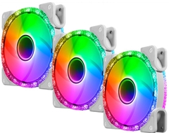 Bộ Kit 3 Fan V309C Trắng LED ARGB  (1 hup/ 1 remote/ 3c Fan)