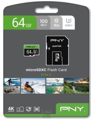 Thẻ nhớ 64GB MicroSDXC PNY Elite-X 100/60 MBs P-SDU64GU3100EX-GE