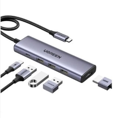Hub Type C Ugreen 15596 100W PD, 4K@30Hz HDMI