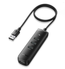 Hub chia USB 3.0 ra 4 cổng dài 1M chính hãng Ugreen 80657 cao cấp (Micro USB cấp nguồn)