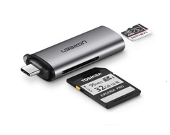 Đầu đọc thẻ nhớ USB type-C cho thẻ SD/TF chính hãng Ugreen 50704 cao cấp