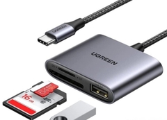 Đầu đọc thẻ SD/TF kèm OTG chuẩn USB Type-C Ugreen 80798 vỏ nhôm cao cấp