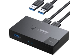 KVM Switch 2 vào 1 cổng USB 3.0 tốc độ 5Gbps Ugreen 15149 cao cấp