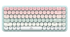 Ugreen 90843 bàn phím cơ Mechanical keyboard 84 nút pin sạc 1800mAh 84keys có đèn led có thể kết nối bằng dây usb-c hay Bluetooth màu hồng xanh bạc hà KU101 20090843
