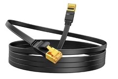 Ugreen Cat7 10Gbps cáp mạng dẹp Ethernet Lan rj45 màu đen lõi đồng đầu mạ vàng 24k NW295 20025215