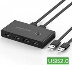 Ugreen 30767 Bộ chuyển mạch USB 2.0 và 3.0 gộp 4 thiết bị vào 2 máy tính cao cấp US216 20030767