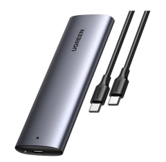 Ugreen 10902 0.5M m.2 nvme usb type c 10gbps hộp ổ cứng ssd màu xám kèm cáp 2 đầu C 3.1 Gen 1 CM400 20010902