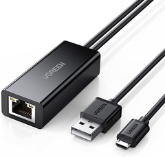 Bộ chuyển đổi USB sang LAN UGREEN 30985 – Tích hợp cổng micro – Tốc độ truyền 100Mbps