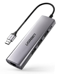 Bộ chuyển USB 3.0 sang LAN, 3*USB 3.0 UGREEN 60812 – Tốc độ mạng 1Gbps, tốc độ truyền dữ liệu 5Gbps