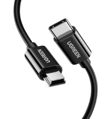 Cáp sạc USB Type-C to Mini USB dài 1m chính hãng Ugreen 50445 màu đen cao cấp