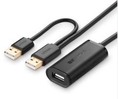 Ugreen 20214 10M màu Đen Cáp tín hiệu nối dài USB 2.0 có chip khuếch đại hỗ trợ nguồn USB US137 20020214
