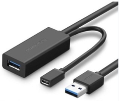 Ugreen 20826  màu Đen Cáp tín hiệu nối dài USB 3.0 hỗ trợ nguồn MICRO USB US175 20020826