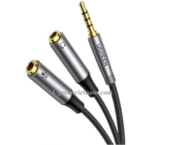 Cáp chia tách Audio 3.5mm 1 ra 2 đầu 3.5mm Loa và Mic Ugreen 50254 cao cấp