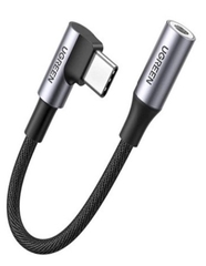 Cáp chuyển đổi USB Type-C bẻ góc 90 sang Audio 3.5mm Ugreen 80723 cao cấp (Không chip DAC)