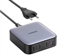 Ugreen 90928 100W Màu Đen Bộ sạc nhanh Nexode chip GaN gồm 2 cổng USB-C + 2 cổng USB-A