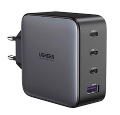 Ugreen 90575 100W Màu Đen Bộ sạc nhanh Nexode chip GaN gồm 3 cổng USB-C + USB-A