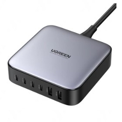 Ugreen 40913 200W Màu Đen Bộ sạc nhanh Nexode USB-C GaN gồm 4 cổng USB C và 2 cổng USB A