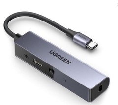 Cáp USB Type-C chuyển đổi âm thanh Audio 3.5mm kèm sạc PD 60W Ugreen 90518 cao cấp (DAC)