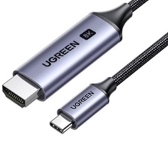 Dây chuyển đổi USB-C sang HDMI 8K@60Hz HDR màu xám dài 1.5m Ugreen 90451 cao cấp