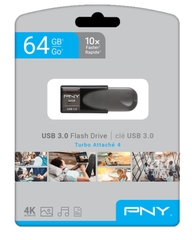 USB PNY Turbo Attaché 4 64GB USB 3.2 Màu Đen (P-FD64GTBAT4-GE)