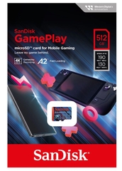 Thẻ Nhớ MicroSDXC SanDisk GamePlay 512GB for Mobile Gaming 190MB/s