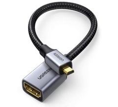Cáp chuyển đổi Micro HDMI to HDMI 2.0 bện dù 4K 3D 1080P Ugreen 10553 cao cấp