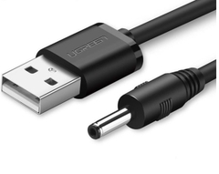Dây chuyển nguồn UGREEN US277 – Chuyển USB 2.0 sang DC 3.5mm, dây dẫn thuần đồng chất lượng cao