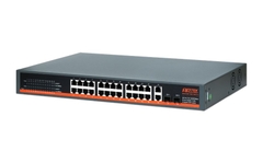 APTEK SF1244P | Switch 24 Cổng PoE 100Mbps Chuyên Dụng Camera + 4 UpLink