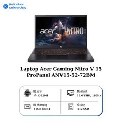 Laptop gaming Acer Nitro V ProPanel ANV15 52 72BM