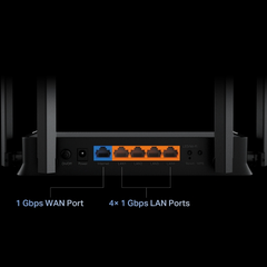 Router Wi-Fi TP-Link Archer BE220 (Wi-Fi 7, BE3600, băng tần kép, 5 cổng Gigabit)