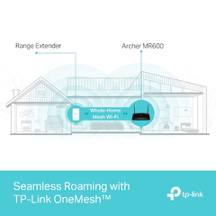 Router 4G Wi-Fi TP-Link Archer MR600 (4G+ Cat6, AC1200, băng tần kép, Nano SIM, 4 cổng Gigabit)