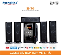 Loa SoundMax B-70/5.1 (100W RMS, Bluetooth, đen)