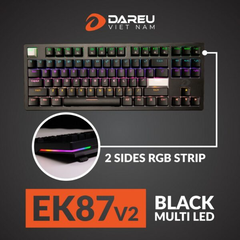 Bàn phím cơ Gaming DAREU EK87 v2 (2 sides RGB strip, Blue/ Brown/ Red D switch)