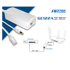 PoE Splitter APTEK GE122A Gigabit 48V sang 12V/2A