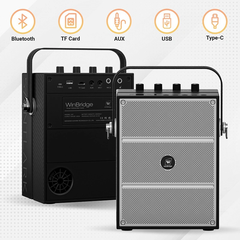 Loa kéo WinBridge S97 (60W, UHF Wireless, 2 micro không dây, Bluetooth, USB, TF Card, AUX)