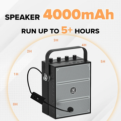 Loa kéo WinBridge S97 (60W, UHF Wireless, 2 micro không dây, Bluetooth, USB, TF Card, AUX)