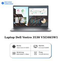 Laptop Dell Vostro 3530 V5I3465W1 (Intel Core i3-1305U | 8GB | 512GB | Intel UHD | 15.6 inch FHD | Win 11 | Office | Xám)