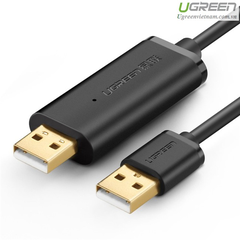 Bộ truyền dữ liệu giữa 2 máy tính qua cổng USB 2.0, dây dài 2m, có chip Ugreen ( 20233)