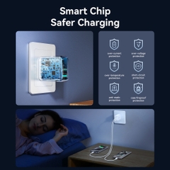 Cóc sạc 20W TCF21 Joyroom 2 cổng sạc A+C - Dẹp - Trắng - Cơ bản