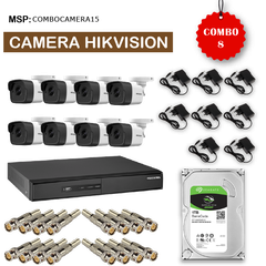 Combo 8 Camera HikVision DS-2CE16H1T-IT (5M) + Đầu ghi hình HIKVISION