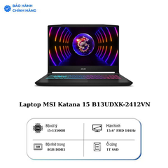 Laptop MSI Katana 15 B13UDXK-2412VN (Intel Core i5-13500H | RTX 3050 6GB | 15.6 inch FHD | 8GB | 1TB | Win 11 Home | Đen)
