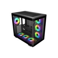 Vỏ Case máy tính Cooler Master Elite 600 Black 7 ARGB (Mid Tower, 7 quạt ARGB, GPU 425mm, đen) - E600-KGNN-S02