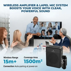 Loa trợ giảng không dây WinBridge B006 (15W, Bluetooth, Microphone cài áo)