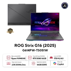 Laptop Gaming ASUS ROG Strix G16 G614PW-TS051W (Ryzen 9 8940HX, 16GB, 1TB, RTX 5080 16GB, 16