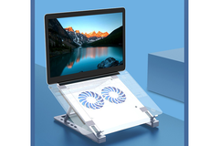 Giá đỡ tản nhiệt Laptop Aluminum alloy PISEN LV-RT06  Tich hợp hai quạt màu tản nhiệt, nguồn USB