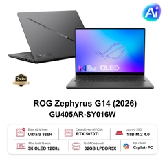 Laptop ASUS ROG Zephyrus G14 GU405AR-SY016W (Core Ultra 9 386H, 32GB, 1TB, RTX 5070 Ti 12GB, 14