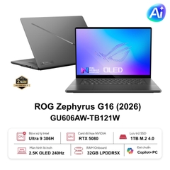 Laptop Gaming ASUS ROG Zephyrus G16 GU606AW-TB121W (Core Ultra 9 386H, 32GB, 1TB, RTX 5080 16GB, 16