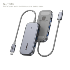 Hub chuyển Type 6 trong 1 PISEN NJ-TC12. HDMI+3xU3 + PD + RJ45.