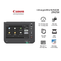 Máy photocopy đa chức năng Canon imageRUNNER 2925i (In, sao chép, quét, khổ A3, 25 trang/phút, in 2 mặt tự động, Wi-Fi, mạng LAN)