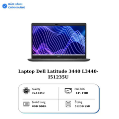 Laptop Dell Latitude 3440 L3440-I51235U-8G512G (i5 1235U/ Ram 8GB/ SSD 512GB/ Windows 11/ 1Y/ Đen)